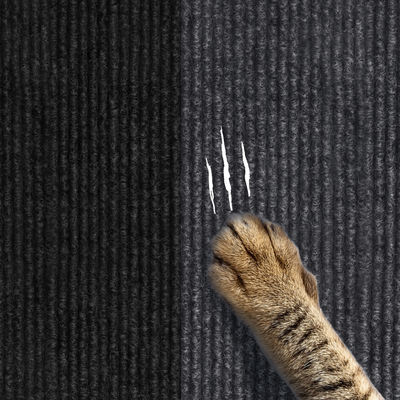 حصيرة خدش القطط ذاتية اللصق وقابلة للتشذيب باللون الأبيض الحليبي لحماية الخطوة