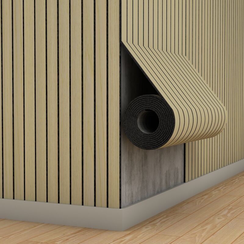 ورق جدران من الخشب المرن المقاوم للحريق من مادة PVC للديكور المنزلي